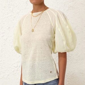 Zimmermann ivory Puff Sleeve Blouse